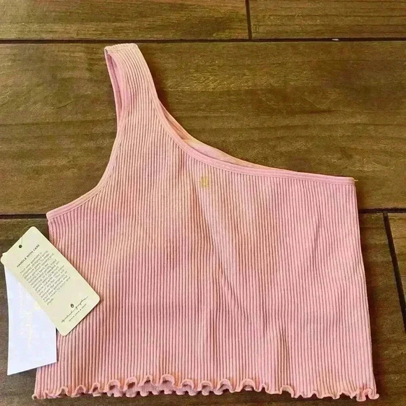 NWT SPIRITUAL GANGSTER LUNA ONE SHOULDER SEAMLESS TANK - PEONY Xs/s - Picture 4 of 5